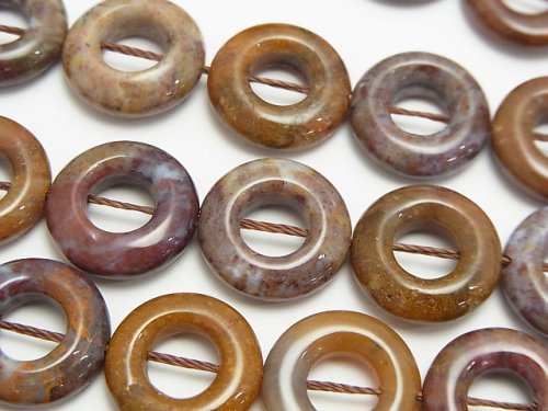 Coin, Pietersite Gemstone Beads