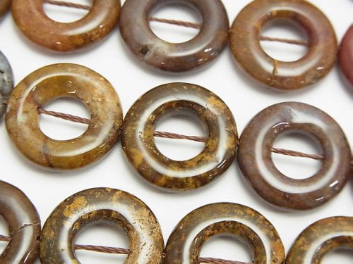 Coin, Pietersite Gemstone Beads