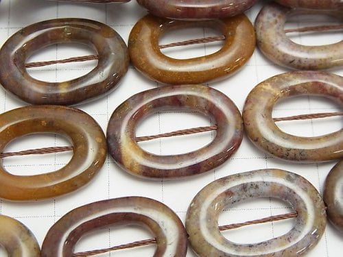 Pietersite Oval (Donut) 25x18mm half or 1strand beads (aprx.15inch / 37cm)