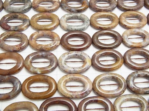 Pietersite Oval (Donut) 25x18mm half or 1strand beads (aprx.15inch / 37cm)