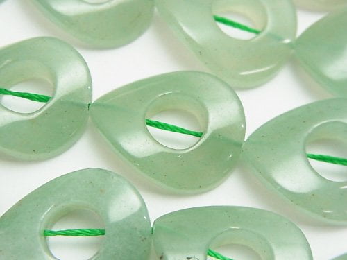 Aventurine, Pear Shape, Twist Gemstone Beads