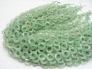 Green Aventurine Twist Coin (Donut) 15 x 15 x 3 mm half or 1 strand beads (aprx.15 inch / 38 cm)