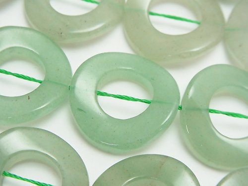 Aventurine, Coin, Twist Gemstone Beads