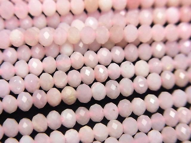 High Quality! Pink Opal AAA Faceted Button Roundel 3x3x2mm 1strand beads (aprx.15inch/37cm)