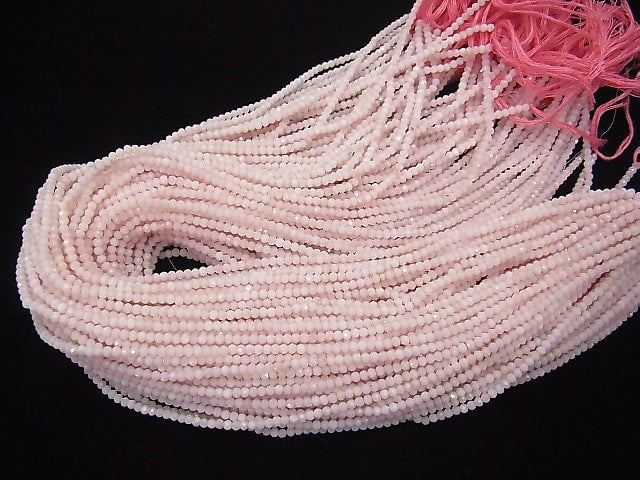 High Quality! 1strand $15.99! Pink Opal AAA Faceted Button Roundel 2mm 1strand beads (aprx.13inch / 31cm)