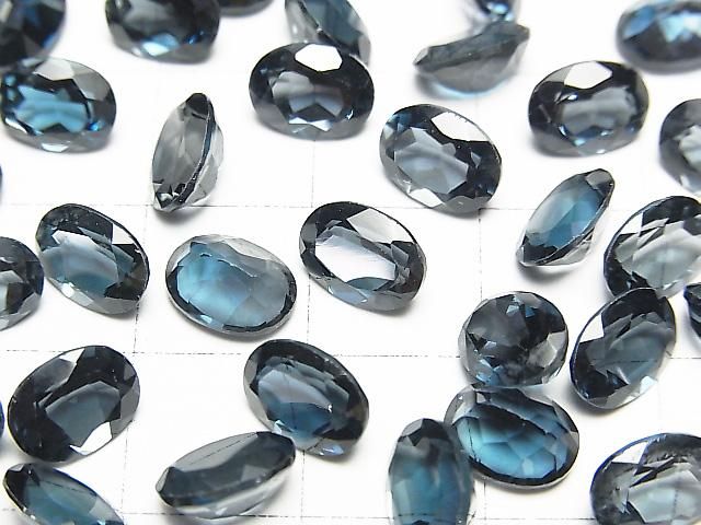 [Video] High Quality London Blue Topaz AAA Loose Stone Oval Faceted 8x6mm 2pcs