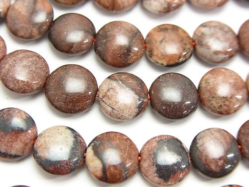 Coin, Jasper Gemstone Beads