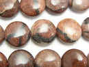 1strand $7.79! Red Picture Jasper Coin 12x12x6mm 1strand beads (aprx.15inch / 37cm)