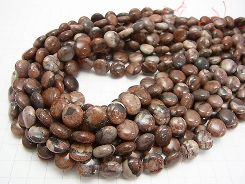 1strand $7.79! Red Picture Jasper Coin 12x12x6mm 1strand beads (aprx.15inch / 37cm)