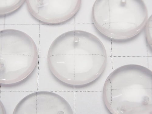 Madagascar Rose Quartz AAA Coin 15 x 15 x 4 mm half or 1 strand (apr x 6 inch / 15 cm)