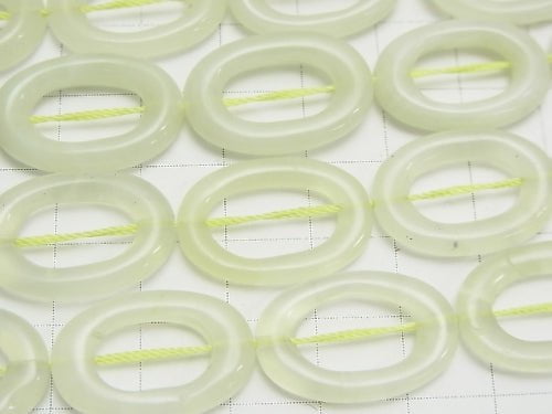1strand $9.79! New Jade Oval (Donut) 22 x 15 x 4 mm 1strand beads (aprx.15 inch / 37 cm)