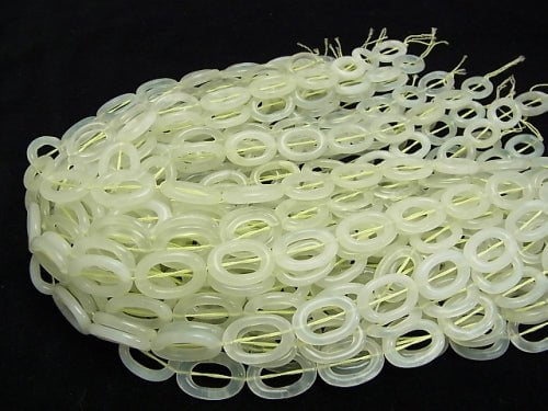 1strand $9.79! New Jade Oval (Donut) 22 x 15 x 4 mm 1strand beads (aprx.15 inch / 37 cm)