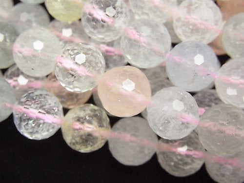 Faceted Round, Mixed Stone Gemstone Beads