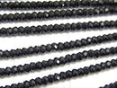High Quality!  1strand $8.79! Onyx AAA Faceted Button Rondelle 3x3x2mm 1strand beads (aprx.15inch/37cm)