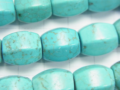 1strand $7.79! Magnesite Turquoise  6Faceted Faceted Rice 14x12x12mm 1strand beads (aprx.14inch/35cm)