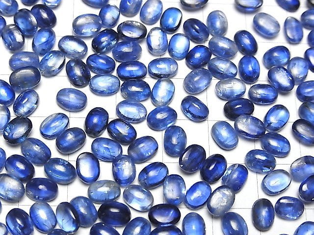 [Video] High Quality Nepal Kyanite AAA- Oval Cabochon 7 x 5 mm 5 pcs