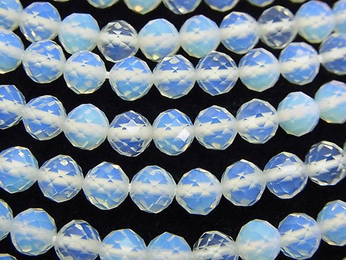 Faceted Round, Opalite Synthetic & Glass Beads