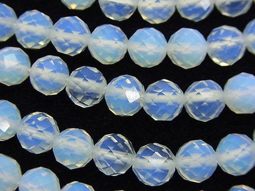 Faceted Round, Opalite Synthetic & Glass Beads