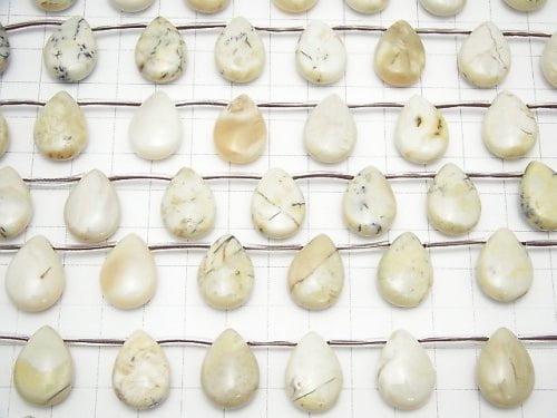 African Opal  Pear shape (Smooth) 18x13x5mm half or 1strand beads (aprx.15inch/36cm)