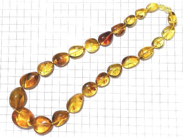 [Video] [One of a kind] Insect Baltic Amber Nugget Necklace