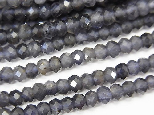 Iolite, Roundel Gemstone Beads