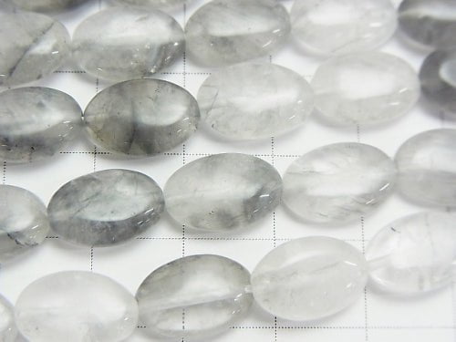 1strand $9.79! Gray Quartz AA Oval 12 x 8 x 4 mm 1strand beads (aprx.15 inch / 38 cm)