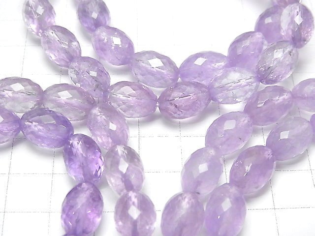 [Video] High Quality! Pink Amethyst AA++ Faceted Rice 12x8x8mm Bracelet