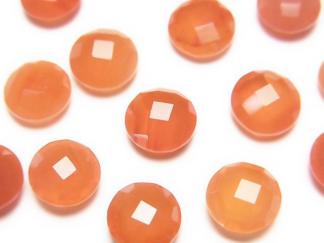 Carnelian, Coin, Undrilled Gemstone Beads