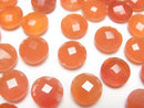 Carnelian, Coin, Undrilled Gemstone Beads