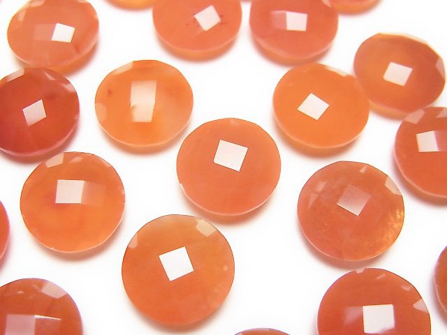 Carnelian, Coin, Undrilled Gemstone Beads