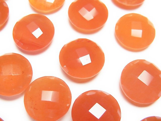 Carnelian, Coin, Undrilled Gemstone Beads