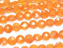 [Video] High Quality Carnelian AAA Faceted Coin 6x6x3mm half or 1strand beads (aprx.6inch/16cm)