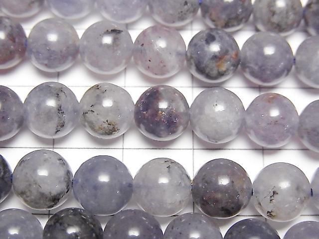 血絲堇青石 AA 圓珠 8mm 1串 (約15英吋/37公分)