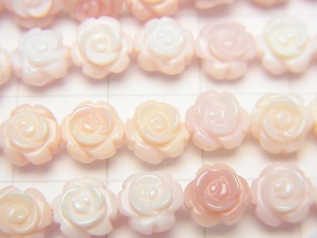 [Video] Queen Conch Shell AAA Rose Carving (Both Side Finish) 6mm 1/4 or 1strand beads (aprx.15inch / 38cm)