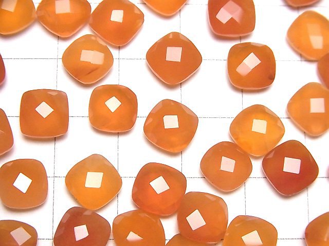 [Video] High Quality Carnelian AAA Undrilled Square Cushion Cut 8x8mm 5pcs $9.79!