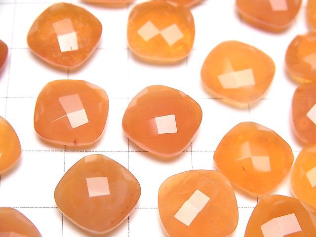 [Video] High Quality Carnelian AAA Undrilled Square Cushion Cut 12x12mm 3pcs