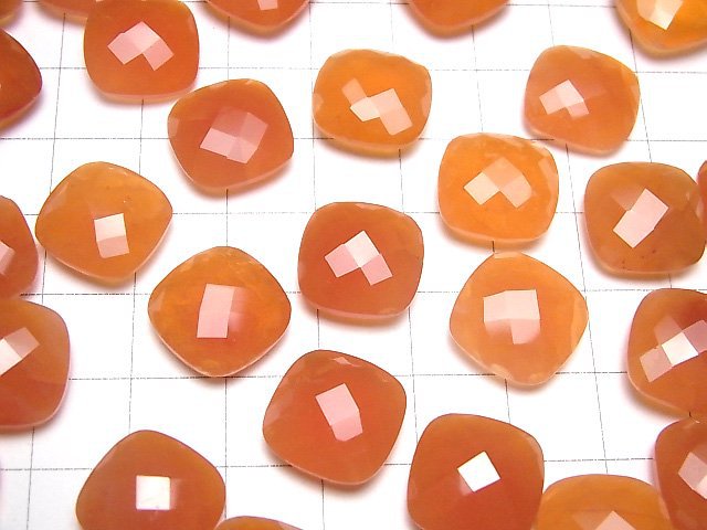 [Video] High Quality Carnelian AAA Undrilled Square Cushion Cut 14x14mm 3pcs $19.99!