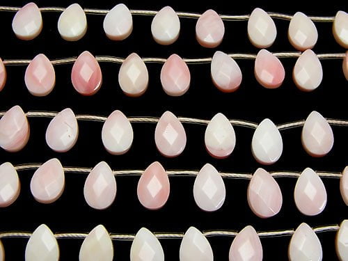 [Video] Queen Concrete Shell AAA Faceted Pear Shape 12 x 8 x 4 mm half or 1 strand beads (aprx.15 inch / 36 cm)
