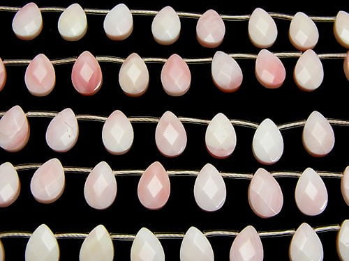 [Video] Queen Concrete Shell AAA Faceted Pear Shape 12 x 8 x 4 mm half or 1 strand beads (aprx.15 inch / 36 cm)