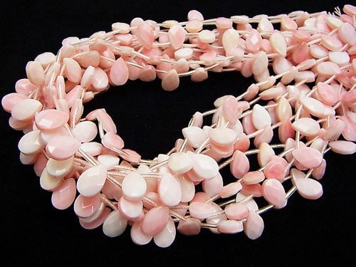 [Video] Queen Concrete Shell AAA Faceted Pear Shape 12 x 8 x 4 mm half or 1 strand beads (aprx.15 inch / 36 cm)