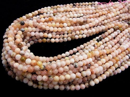 1strand $11.79! Pink Opal AA Round 4mm 1strand beads (aprx.15inch / 38cm)