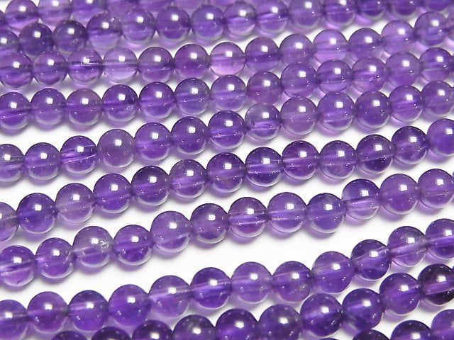 Amethyst, Round Gemstone Beads