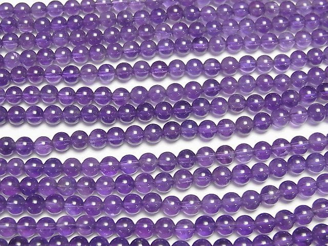 [Video] Amethyst AAA- Round 4.5mm 1strand beads (aprx.15inch/38cm)