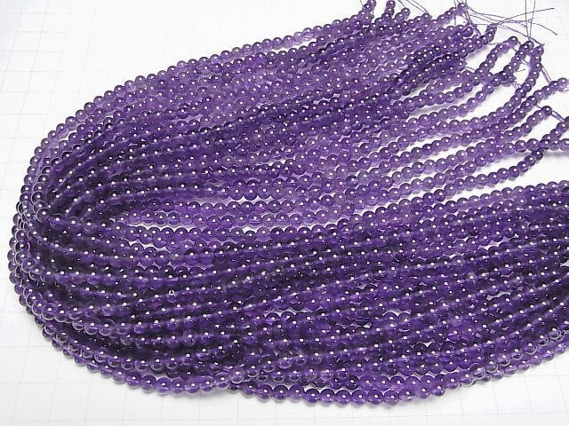 [Video] Amethyst AAA- Round 4.5mm 1strand beads (aprx.15inch/38cm)