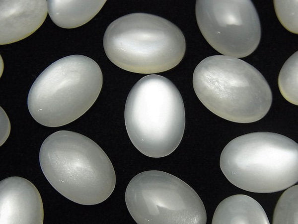 [Video] White Moonstone AAA Oval Cabochon 14x10mm 2pcs