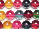 [Video] Multicolor Crystal Round 10mm half or 1strand beads (aprx.15inch / 36cm)