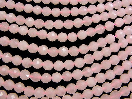 High Quality!  1strand $7.79! Rose Quartz AA++ 64Faceted Round 6mm 1strand beads (aprx.15inch/37cm)