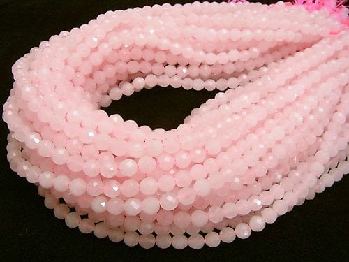 High Quality!  1strand $7.79! Rose Quartz AA++ 64Faceted Round 6mm 1strand beads (aprx.15inch/37cm)