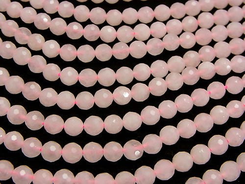 High Quality!  1strand $7.79! Rose Quartz AA++ 128Faceted Round 6mm 1strand beads (aprx.15inch/37cm)