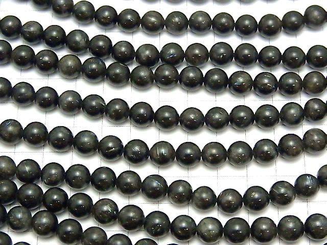 [Video] Nuummite  Round 8mm 1strand beads (aprx.15inch/37cm)